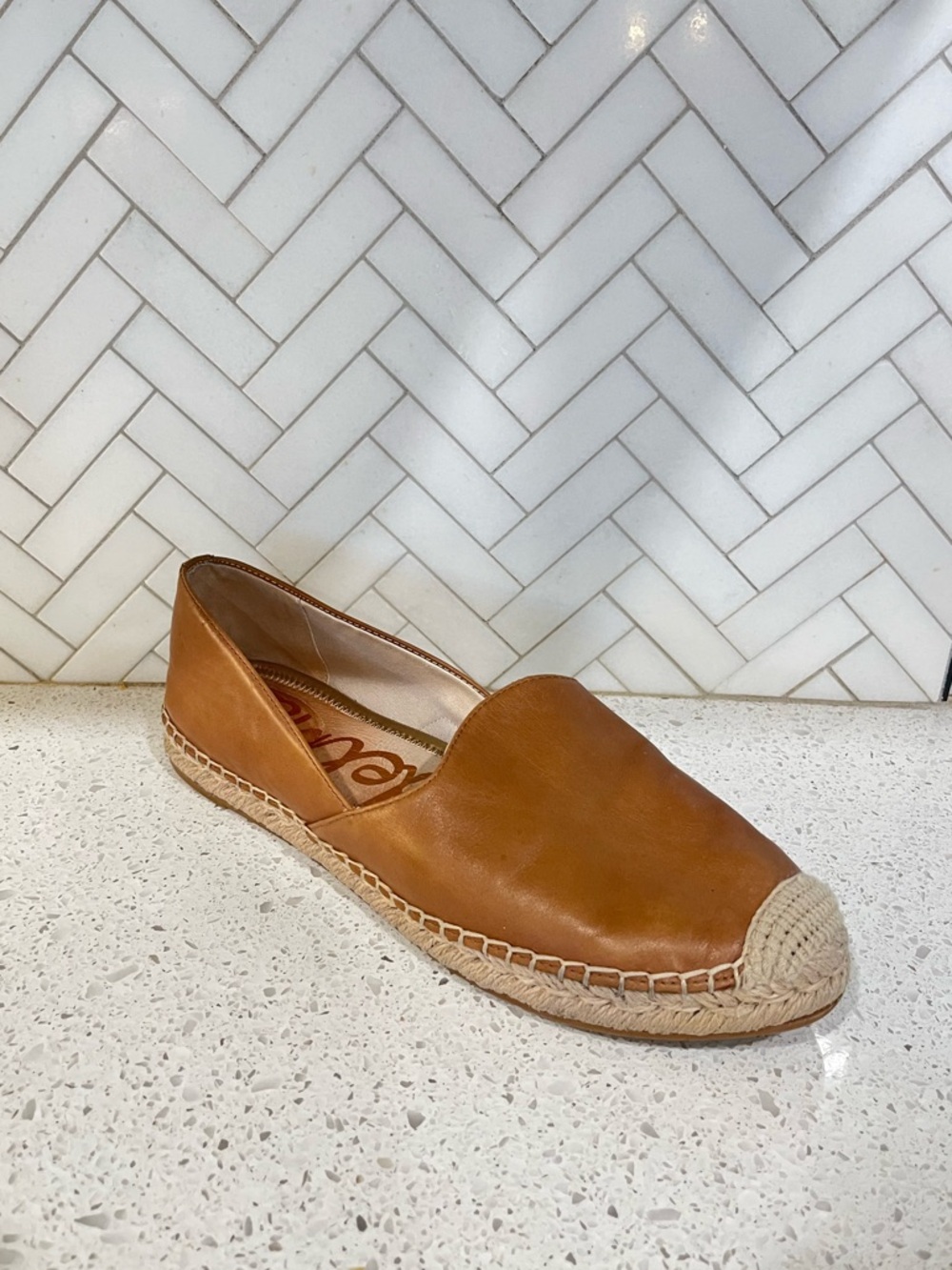 Sam Edelman Kesia Leather Espadrille Flats 10.5